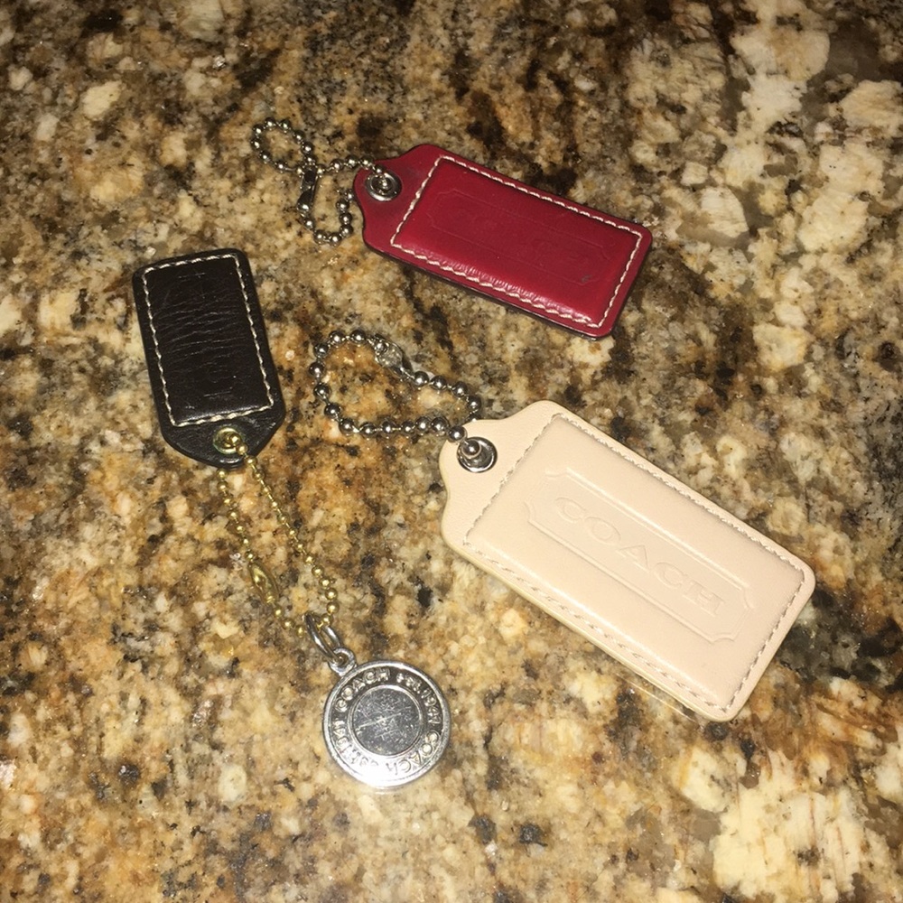Coach set of 3 nice tags for purses